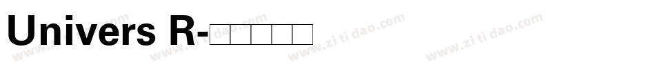 Univers R字体转换